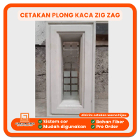 cetakan Roster plong kaca zigzag 17x35 cm bahan fiber
