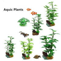 House Aquarium Decor Plastic Aquarium Plants Artificial For Aquarium Tank Decoration