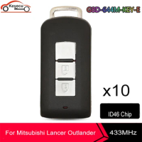 KEYECU 10x Smart Remote Key Fob 2 Button 433Mhz PCF7952 ID46 for Mitsubishi Lancer Outlander ASX FCC: G8D-644M-KEY-E