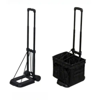 Outdoor Camping Trolley German-style Luggage Trolley Folding Portable Travel Trolley Retractable Pull Rod Shopping Carts New