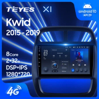 TEYES X1 For Renault Kwid 2015 - 2019 Car Radio Multimedia Video Player Navigation GPS Android 10 No 2din 2 din DVD