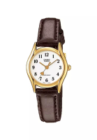 Casio Watches Casio Women's Analog Watch LTP-1094Q-7B5 Brown Genuine Leather Band Ladies Watch