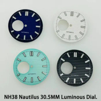 NH38 Dial 30.5mm Luminous Watch Face for Nautilus Seiko NH35 NH38 Hollow Skeleton Mechanical Automatic Watch Modified Parts