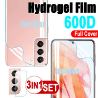 3IN1 Watery Hydrogel Film For Samsung Galaxy S22 S21 FE Plus Ultra 5G Sansung S 22 21 21Ultra 21FE 22Ultra 5 G Back Camera Glass