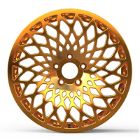 Refit vehicle 17inch 18inch gold wheel hub assembly forged rims for Civic Artez Golf Audi A3