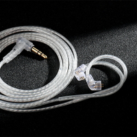 楓林宜居 QKZ A2雙并鍍銀升級線 0.75MM鍍金插針HIFI發燒耳機帶麥替換線材