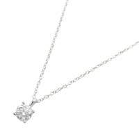 【二手名牌BRAND OFF】Tiffany & Co 蒂芬妮 Pt950鉑金 鑽石 Solitaire 項鍊