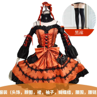 New  Kurumi tokisaki Cos Costume Dating Combat Anime Crazy Sanling Costume Court Princess Dress Anim