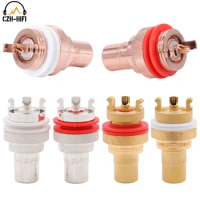 1pc CMC High End Gold Plated Brass Female RCA Socket Phono Jack Connector for Amplifier DAC CD DVD TV Preamp HiFi Audio DIY