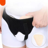Medical Hernia Belt Adjustable Man Inguinal Groin Support Inflatable Hernia Bag With 2 Removable Compression Pad Pain Relief New