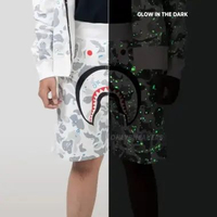 BAPE SPACE CAMO SHARK WHITE SWEATSHORTS M