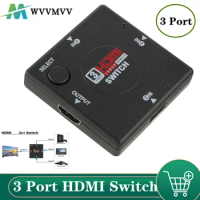 HDMI Switch 3 In 1 Out HDMI Switcher 3 Port Hub Box Auto Switch 3x1 1080p HD 3 in 1 out HDMI Splitter HUB for HDTV XBOX360 PS3