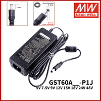 อะแดปเตอร์แปลงไฟ Mean Well GST60A-P1J 60W 5V 7.5V 9V 12V 15V 18V 24V 48V ที่ชาร์จอเนกประสงค์ Meanwel