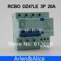 3P 20A 400V~ Residual current Circuit breaker with over-current and Leakage protection RCBO