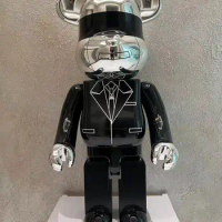Bearbrick Daft Punk 1000% 70cm Joint Bright Face Violence Bear Doll 3d Bearbrick Original Ornament Gloomy Bear Statue Model