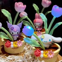 Lampu Tidur Sanrio Bunga night lamp flower pot my melody cinnamorol kuromi