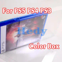 20PCS PET Transparent Plastic Clear Box For SONY Playstation 5 PS5 Colors Card Display Storage Case Protective For PS3 PS4