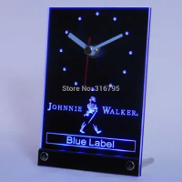 tnc0116 Johnnie Walker Blue Label 3D LED Table Desk Clock