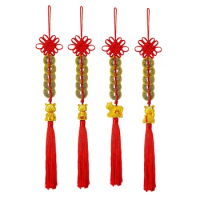 4 Pcs Chinese Feng Shui Pendant Decor Chinese Year Of Tiger Lucky Charms Good Luck Charms Chinese Knot Decoration
