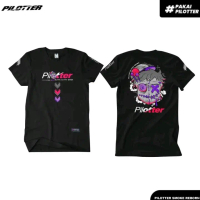 KAOS PILLOTER SMOKE REBORN UNGU  PINK BLACK ORIGINAL Catton combad 30s