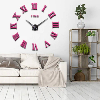 Acrylic Mirror Surfaces Sticker Clocks Personalized Home Decorations For Bedroom