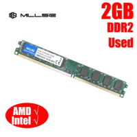 Used MLLSE DIMM DDR2 800Mhz/667Mhz 2GB PC2-6400/PC2-5300 memory for Desktop RAM,good quality and High Compatible!