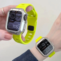 สายกีฬา IWatch วัสดุซิลิโคนเหลว เข้ากันได้กับ Apple Watch SE สำหรับผู้ชายและผู้หญิง ระบายอากาศได้ดี