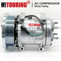 SD7H15 Air conditioner AC Compressor for CATERPILLAR PN 320-1291 4095 SD7H15-4095 3201291 509-6833 5096833 8PK 24V