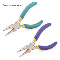6 in 1 Wire Wrapper Looping Forming Jewelry Plier 6-Steps Multi Size Barrels Pliers Bail Jewelry Making Colors