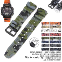 Soft Rubber Watch Strap for Casio SGW-300H W-735H AE-1200 AQ-S810W W215 MRW-200H AEQ110W Watch Band 18mm Silicone Wrist Bracelet
