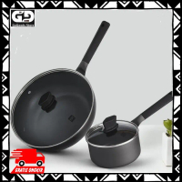 Set Alat Masak Dapur Non Stick Cookware Lite 30cm Hitam HU0109 Huohou