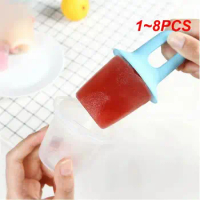 1~8PCS Mini Ice Popsicle Mold Ice Cream Ball Lolly Maker Popsicle Molds Baby Fruit Shake Ice Cream Mold Homemade Ice Pops
