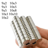 Neodymium Magnet 9x2/10x3mm Mini Fridge Small Round NdFeB DISC Strong Permanent magnetic Craft Art Connection Super Rare Earth