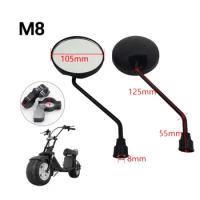 Universal Motorcycle Electric Bicycle Rearview Mirror Side 8mm Round For Triumph DAYTONA 675 SPEED TRIPLE STREET