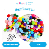 [Mainan Edukasi ] 5cm Pompom Mainan Bulu Halus Untuk Anak