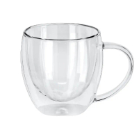 【Vega】Dilia雙層玻璃馬克杯 230ml(優格杯 甜點杯 水杯 茶杯 咖啡杯)