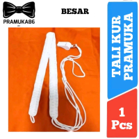 Talikur Pramuka + Pluit PUTIH / Tali Peluit Pramuka / Tali Pluit Pramuka Besar & Tanggung / Tali Ko