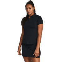 【UNDER ARMOUR】UA 女 Playoff 高爾夫 短POLO衫_1383612-001(黑色)