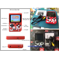 MÁY CHƠI GAME CẦM TAY SUP 400 IN 1, MÁY ĐIỆN TỬ 4 NÚT - 400 TRÒ CHƠI CỔ ĐIỂN.