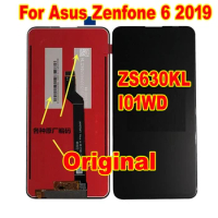 Original New LCD Display Touch Screen Digitizer Assembly Sensor + Frame For Asus Zenfone 6 2019 ZS630KL I01WD Phone Pantalla