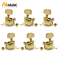 Chrome/Black/Gold Semiclosed Guitar Tuning Pegs Tuner Machine Heads for Acoustic Guitar