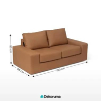 Dekoruma MICHI Sofa Dudukan Kulit / Sofa Keluarga Kulit / Sofa Santai Kulit - Saddle 2 Seater