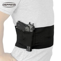 Elastic Belly Band Holster for Concealed Carry with Dual Magazine Pouches Fits Glock Ruger M&amp;P Shield Sig Sauer Beretta 1911