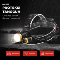 Senter Kepala Headlamp LED 10000 Lumens Cree XML-T6 Rechargeable Waterproof USB - IHT425H1