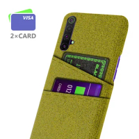 For Realme X3 SuperZoom Case Dual Card Fabric Cloth Luxury Business Cover For OPPO Realme X3 SuperZoom Case Realme X 3 6.6''