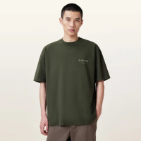 【ALLSAINTS】UNDERGROUND 純棉LOGO短袖T恤-綠 M071PB(寬鬆版型)
