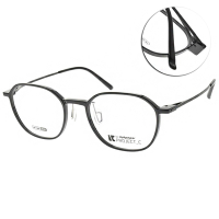 Alphameer 光學眼鏡 韓國塑鋼細框款 Project-C系列 /黑 霧面黑#AM3909 C12-2號腳