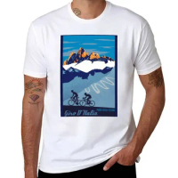 Giro D' Italia RetroPasso Dello Stelvio Cycling Poster T-Shirt Aesthetic clothing summer clothes big and tall t shirts for men