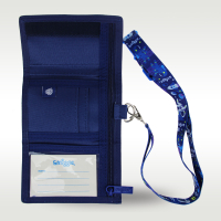 Australia smiggle original children's wallet triple leather wallet dark blue spaceman cute coin purse boys lanyard card case 5 inches㏇0305