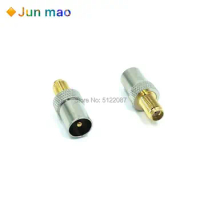 2PCS Radio Frequency Transfer Connector TV Transition SMA Mother Video Antenna SMA/TV-KJ Connecting TV Signal Transfer Connector